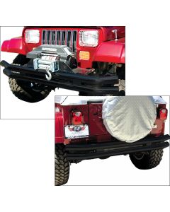 RAMPAGE FR/RR BUMPER W/O HOOP 76-06 BLK
