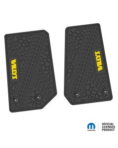 14-18 Jeep JK 2 Dr Front -Tire Tread/Scorched Earth Scene w/ Willys Insert - Black w/ Yellow Insert