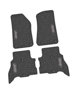 21-24 Jeep 4xe Front and RearTire Tread/Scorched Earth Scene w/ JEEP Insert - Black w/ Silver Insert