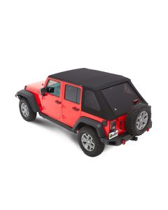 Bestop 56853-35 Trektop NX Soft Top in Black Diamond for 07-18 Jeep Wrangler JK 4-Door
