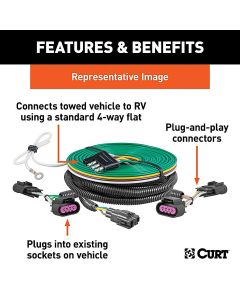 CURT  Custom Towed-Vehicle RV Wiring Harness for 21-25 Ford Bronco 