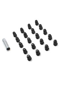 LUG PACK - BULGE ACORN (3/4) 1/2 (20 LUGS)(BLK)