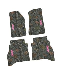 20-24 Jeep Gladiator Front and RearTire Tread/Scorched Earth Scene w/ JEEP Insert - Rugged Woods w/ Pink insert