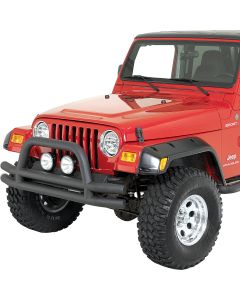 DUAL TUBE FRONT BUMPER 76-06 TEXT BLACK