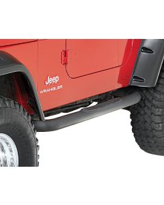 TUBULAR SIDE STEPS 87-95 YJ TEXT BLACK