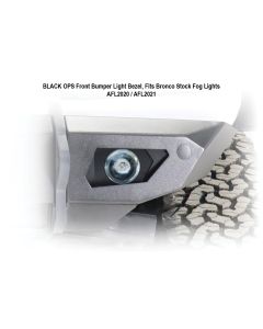 2021+ Bronco Black Ops Bronco Stock Fog Light Front Light Bezel (pair)  (Black Powder Coated)