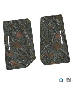 14-18 Jeep JK 2 Dr Front -Tire Tread/Scorched Earth Scene w/ Wrangler Insert - Rugged Woods w/ White insert
