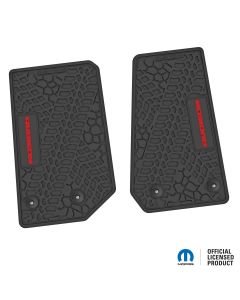 14-18 Jeep JK 2 Dr Front -Tire Tread/Scorched Earth Scene w/ Rubicon Insert - Black w/ Red Insert