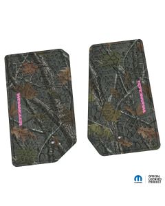 07-13 Jeep JK 2 Dr Front -Tire Tread/Scorched Earth Scene w/ Wrangler Insert - Rugged Woods w/ Pink insert