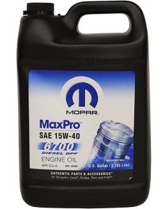 Mopar 68218941AC 15W40 Diesel Engine Oil for Jeep and Mopar Vehicles with Diesel Engines