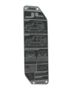 Mopar 68353368AB Tailgate Information Plate for 18-19 Jeep Wrangler JL