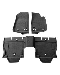 American Modified AMJPCA03101 Front & Rear Floor Mats for 18-26 Jeep Wrangler JL Unlimited 4-Door & Gladiator JT