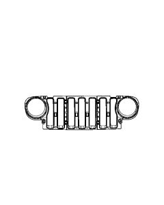 Mopar 6CG99TZZAC Grille and Headlight Trim Rings  for 18-21 Jeep Wrangler JL