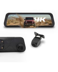 Stinger Off-Road  9.66" 4K RearView DVR Monitor Mirror with Front & Rear Camera Kit  for 07-24 Jeep Wrangler JK, JL, & Gladiator JT