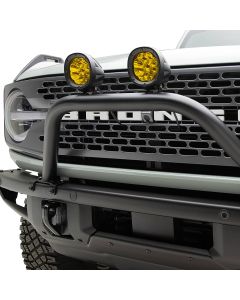 ZROADZ 2021-2023 Ford Bronco Prerunner Baja Bar (Standard Hoop) LED Kit Includes (2) 4 inch Round Amber ZROADZ LED Pod Lights