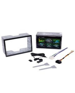 Stinger Off-Road GX-3800 6.8" Capacitive Touch Shallow Mount Double DIN Mechless Multimedia Receiver with Android Auto and Apple CarPlay  for 97-02 Jeep Wrangler TJ & 07-18 Jeep Wrangler JK