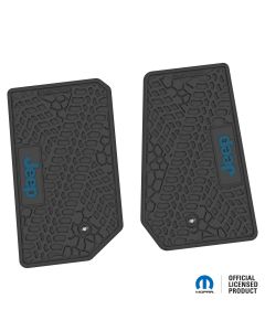 07-13 Jeep JK 2 Dr Front -Tire Tread/Scorched Earth Scene w/ JEEP Insert - Black w/ Dark Blue Insert