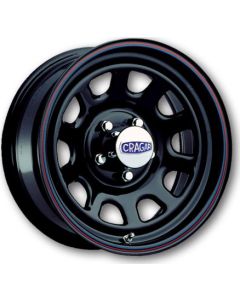 Cragar 3427750 Series 342 Black "D" Window Wheel / 16x7" / 5 on 5" / 4.0" Backspacing 