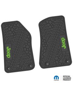 18-24 Jeep JL 2 Dr/Gladiator Front -Tire Tread/Scorched Earth Scene w/ JEEP Insert - Black w/ Lime Insert
