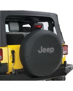 82209961AC - TIRE COVER GRAY JEEP LOGO BLACK DENIM