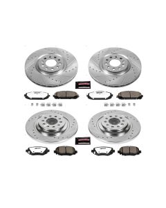 Power Stop K6541-36 Front & Rear Z36 Extreme Performance Truck & Tow Brake Kit for 14-16 Jeep Cherokee KL with Dual Piston Front Calipers