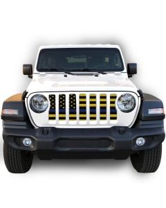 UTS JL BLK/YELLOW BLU LINE GRILLE INSRT WITH TRAIL CAMERA