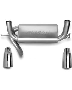 Gibson 17303 Aluminized Split Rear Exhaust for 07-18 Jeep Wrangler JK
