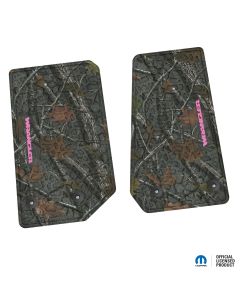 14-18 Jeep JK 2 Dr Front -Tire Tread/Scorched Earth Scene w/ Wrangler Insert - Rugged Woods w/ Pink insert