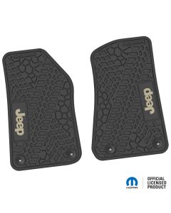 18-24 Jeep JL 2 Dr/Gladiator Front -Tire Tread/Scorched Earth Scene w/ JEEP Insert - Black w/ Tan Insert