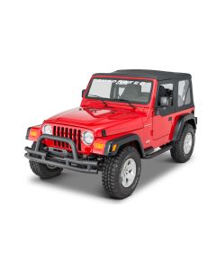 Quadratec  QR3 Dual-Tube Winch Mount Bumper with Hoop for for 76-06 Jeep CJ, YJ, TJ & Unlimited
