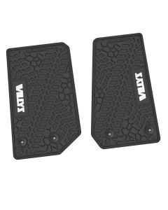 FlexTread  Tire Tread/Scorched Earth Scene Front Floor Liners with WILLYS Logo for 14-18 Jeep Wrangler JK