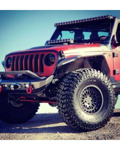 Road Armor  Stealth Body Armor Inner Fender Liners for 18-20 Jeep Wrangler JL & Gladiator JT - Bare Stainless Steel