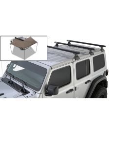 Rhino-Rack  3-Bar Backbone Roof Rack with Quick Mount Legs for 18-20 Jeep Wrangler JL Unlimited with Hardtop