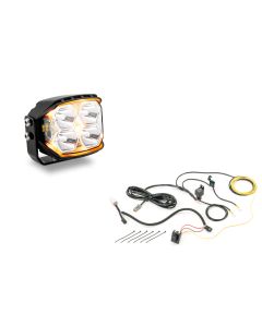 Carnivore J Series 3.5" Aux Pod Light W/Amber with Black Bracket & Wiring Harness