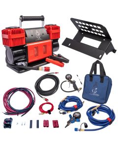 12V True Dual Portable Air Compressor Ultimate Bundle for Jeep JKU - Blue - ULT001SDK