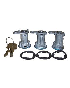 Crown Automotive 8122874K3 Door Cylinder Kit with Keys for 81-90 Jeep CJ & Wrangler YJ with Full Steel Doors and 84-90 Cherokee XJ