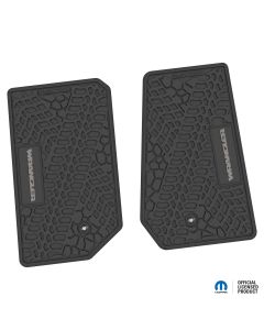 07-13 Jeep JK 2 Dr Front -Tire Tread/Scorched Earth Scene w/ Wrangler Insert - Black w/ Silver Insert