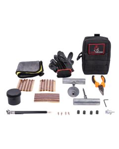 Thor's Lightning TIRERPR001 Adventure Gear Compact Portable Heavy Duty Tire Repair kit with Molle Storage Bag 