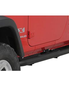 R.R. SIDE STEPS 07-13 JK 2DR TEXT.BLK