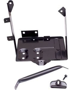 Rugged Ridge 11214.01 Battery Tray Kit in Black for 76-86 Jeep Wrangler CJ