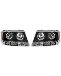 Anzo USA  Headlights with Projector & Halo for 99-04 Jeep Grand Cherokee WJ