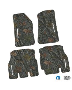 18-24 Jeep JLU 4 Dr Front and Rear -Tire Tread/Scorched Earth Scene w/ Wrangler Insert - Rugged Woods w/ White insert