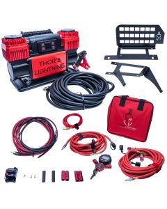 12V True Dual TotalControl Air Compressor Ultimate Bundle for Jeep JLU - Red - ULT002RDTCK