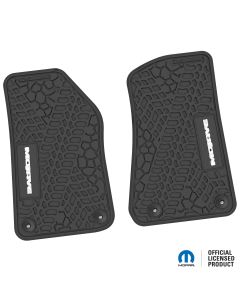 18-24 Jeep JL 2 Dr/Gladiator Front -Tire Tread/Scorched Earth Scene w/ Mojave Insert - Black w/ White Insert