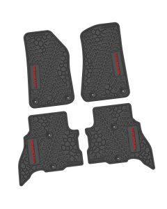 21-24 Jeep 4xe Front and RearTire Tread/Scorched Earth Scene w/ Wrangler Insert - Black w/ Red Insert