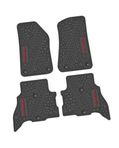 21-24 Jeep 4xe Front and RearTire Tread/Scorched Earth Scene w/ Wrangler Insert - Black w/ Red Insert