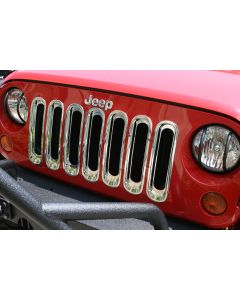 Rugged Ridge 11306.20 Grille Inserts in Chrome for 07-18 Jeep Wrangler JK