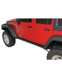 Rock Hard 4X4  Rocker Guards in Black for 07-18 Jeep Wrangler Unlimited JK 4 Door