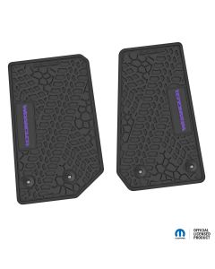 14-18 Jeep JK 2 Dr Front -Tire Tread/Scorched Earth Scene w/ Wrangler Insert - Black w/ Purple Insert