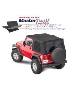MasterTop  Replacement Soft Top with Tinted Windows in MasterTwill® Fabric   for 97-06 Jeep Wrangler TJ